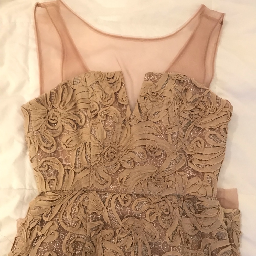 Mid length cream dress